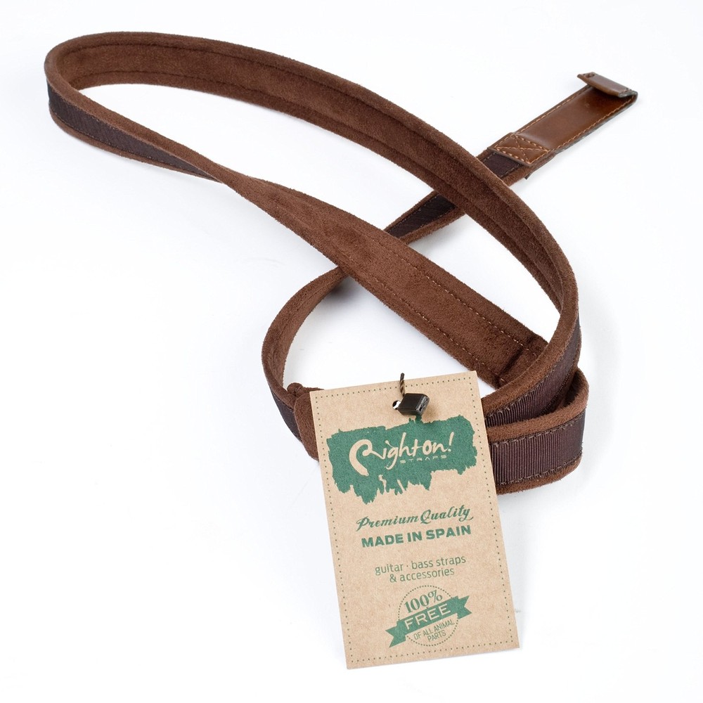 Right On! Straps CLASSICAL Hook/Brown Classic guitar strap made in Spain