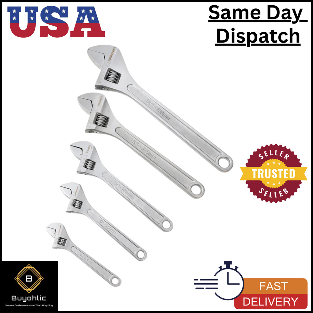 Adjustable Wrench Set Chrome Vanadium Steel Wrenches Set