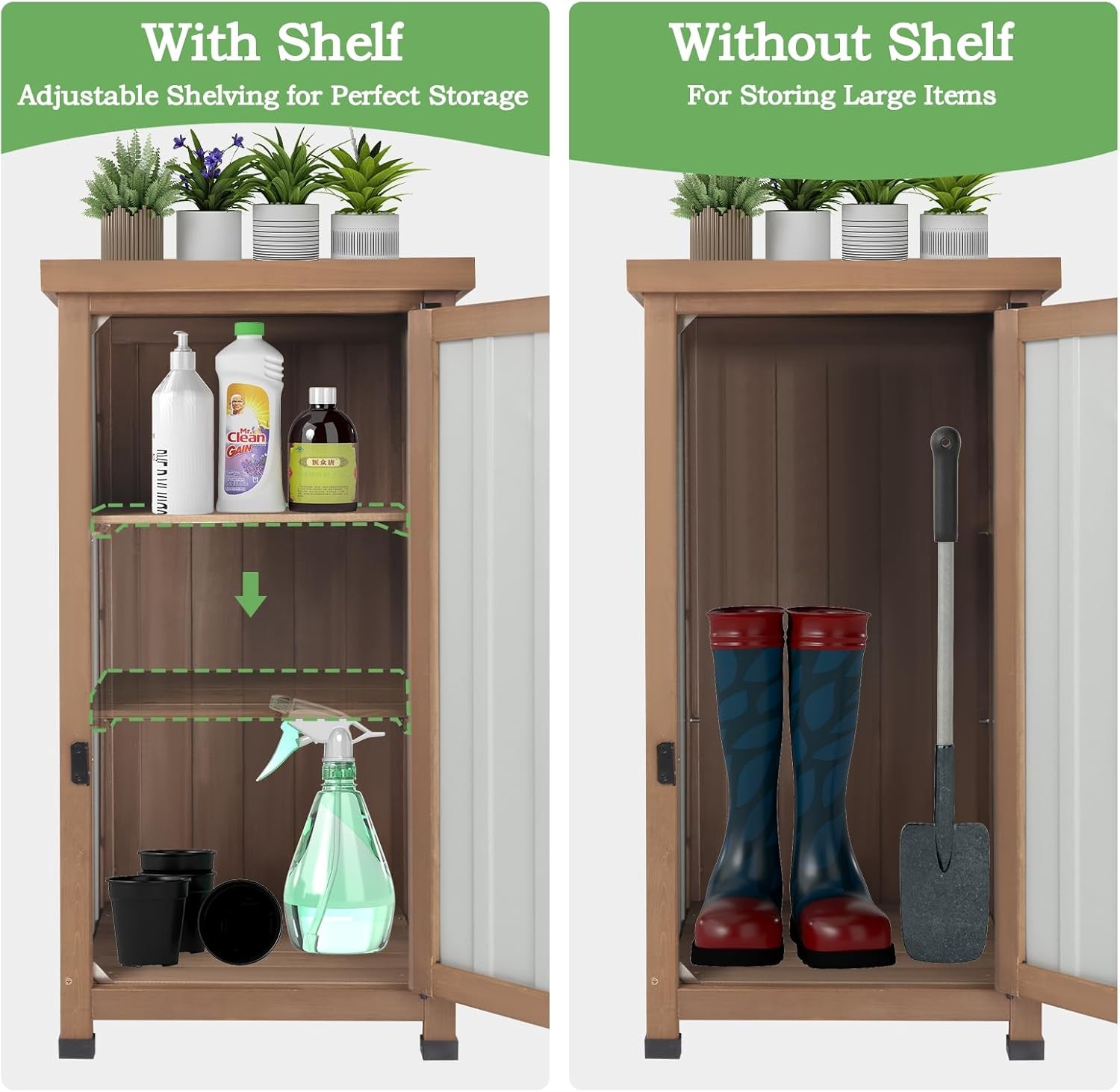 Petscosset Outdoor Storage Cabinet Waterproof Potting Bench