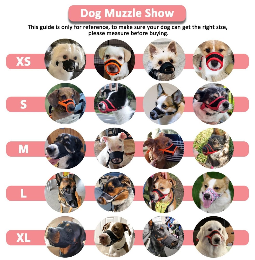Dog Muzzle, Soft Dog Muzzles for Small Medium Large Dogs, Breathable Muzzles ...