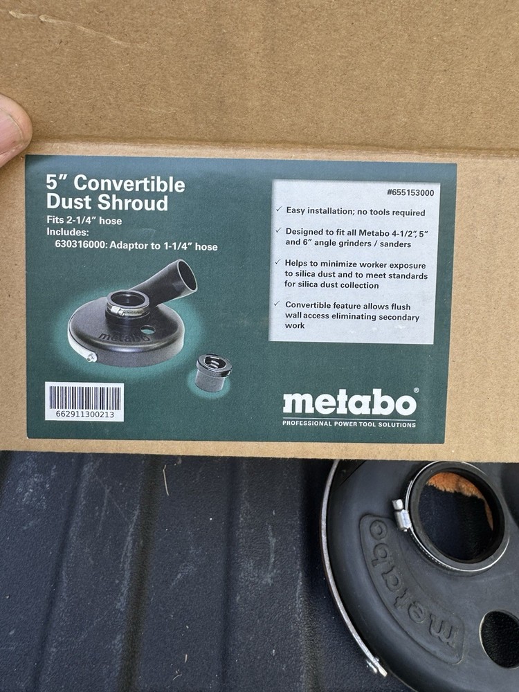 Metabo 5 Inch Convertible Shroud