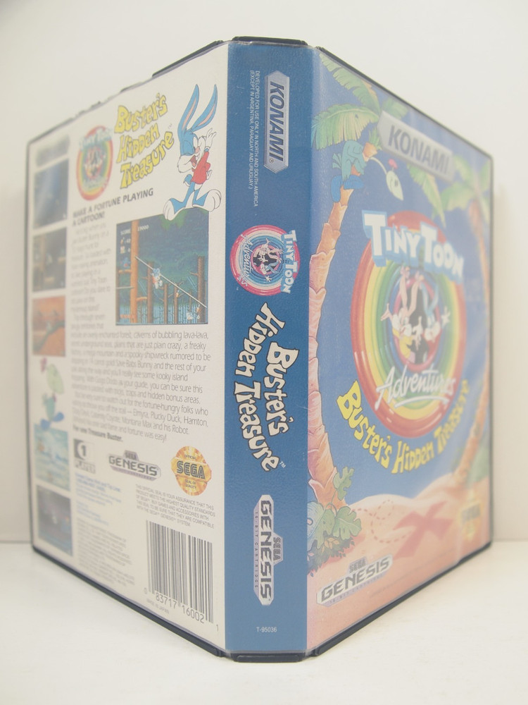 Tiny Toon Adventures Buster's Hidden Treasure Case (SEGA Genesis) Authentic BOX