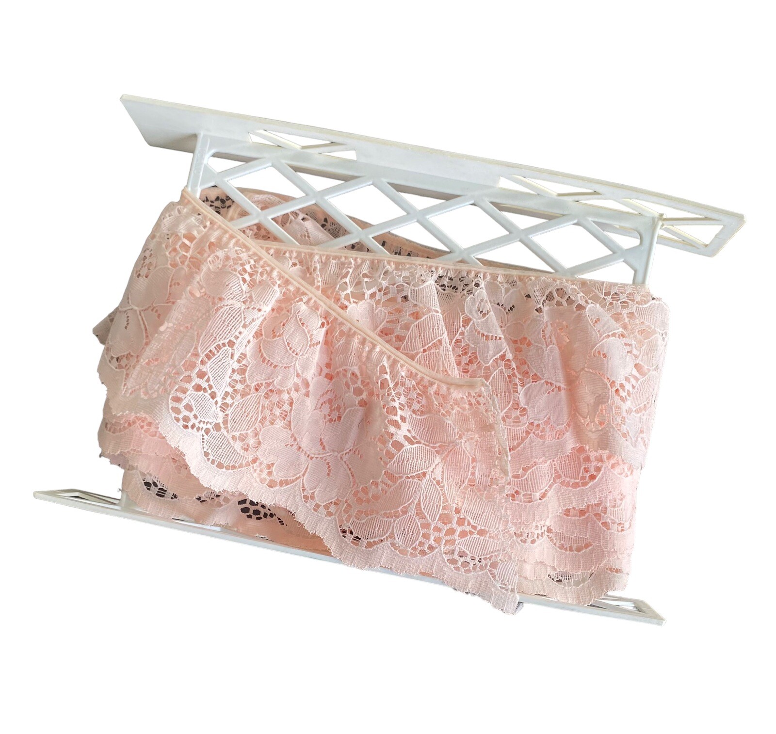 Gathered Lace Peach 4 Inches Wide x 3 + Yards Vintage Trim Dresses Crafts