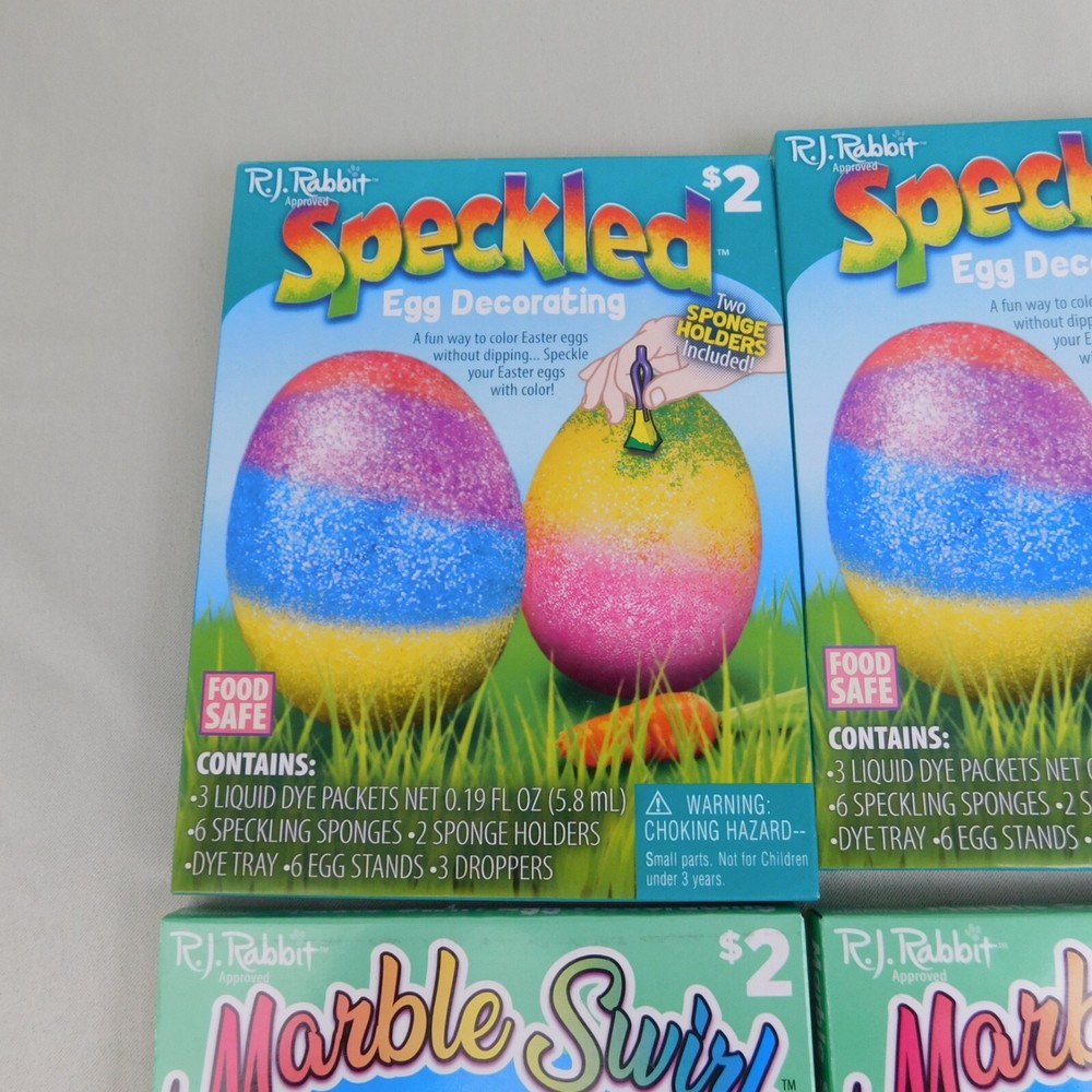 12 Box Easter Egg Decorating Coloring Kits Glitter Speckled Tie Dye Marble #9483