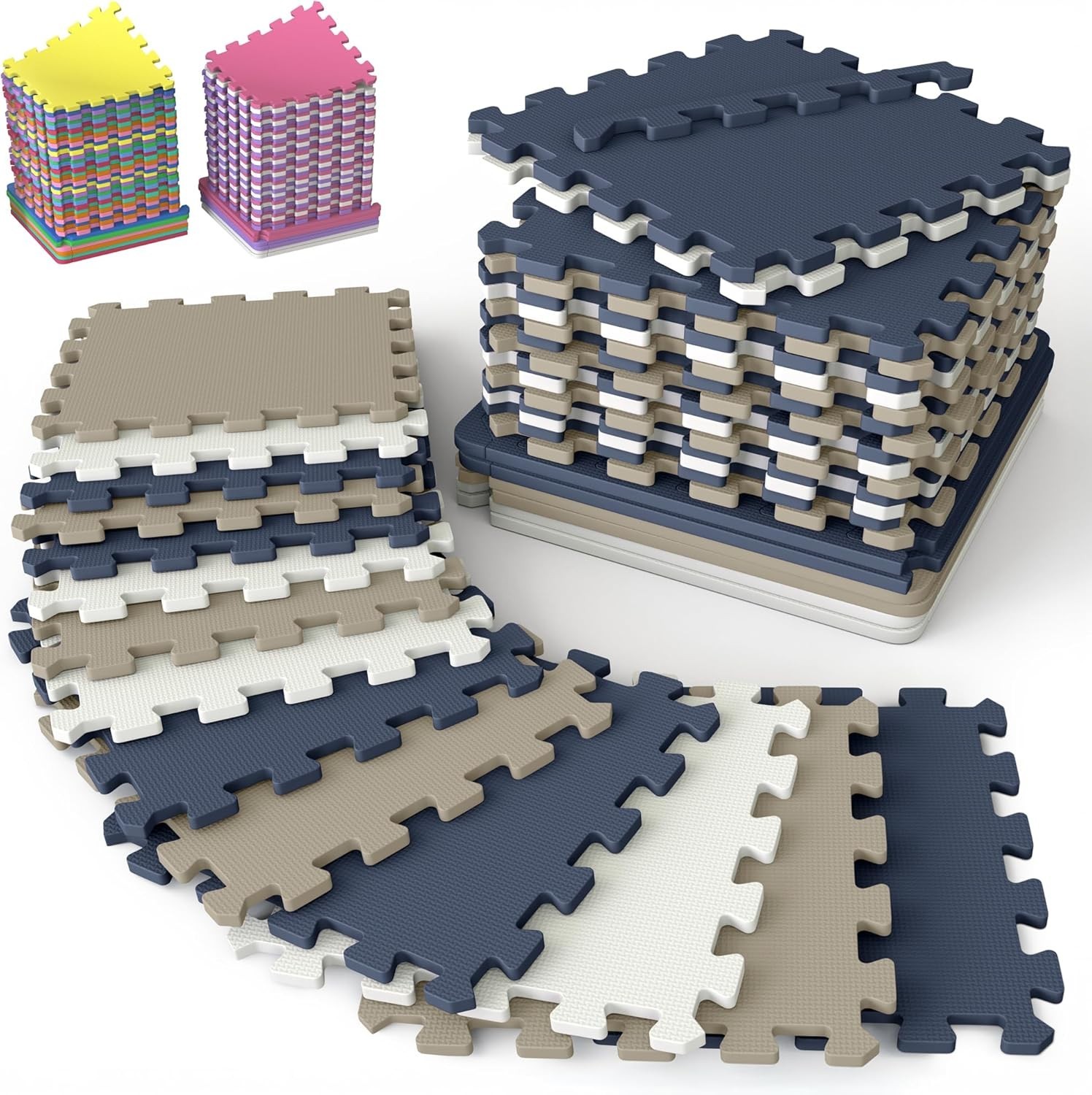 12x12 EVA Foam Baby Kids Play Mat Non Toxic Interlocking Floor Tiles