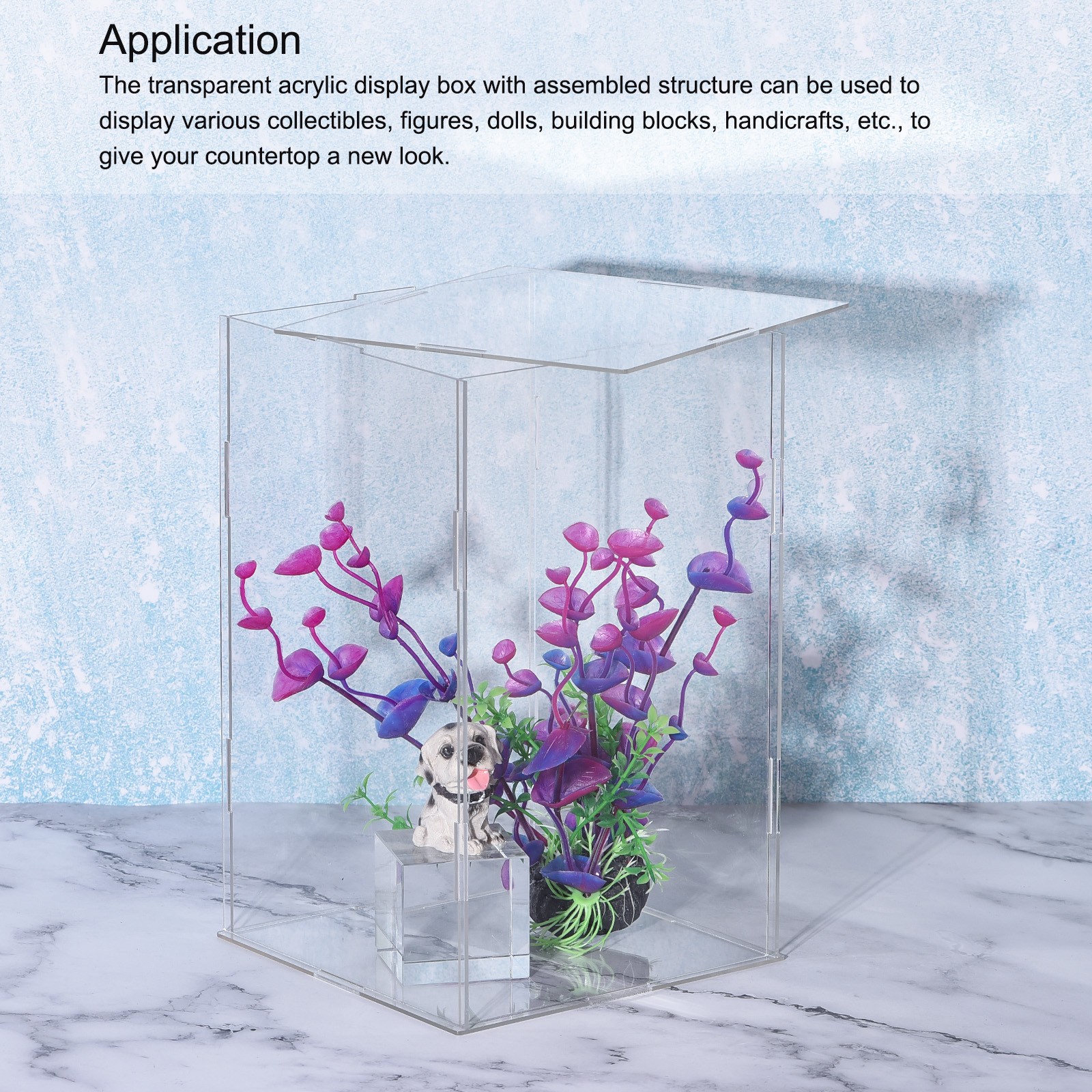 Acrylic Display Case Plastic Box Cube Storage Box Transparent 31x16x15.5cm