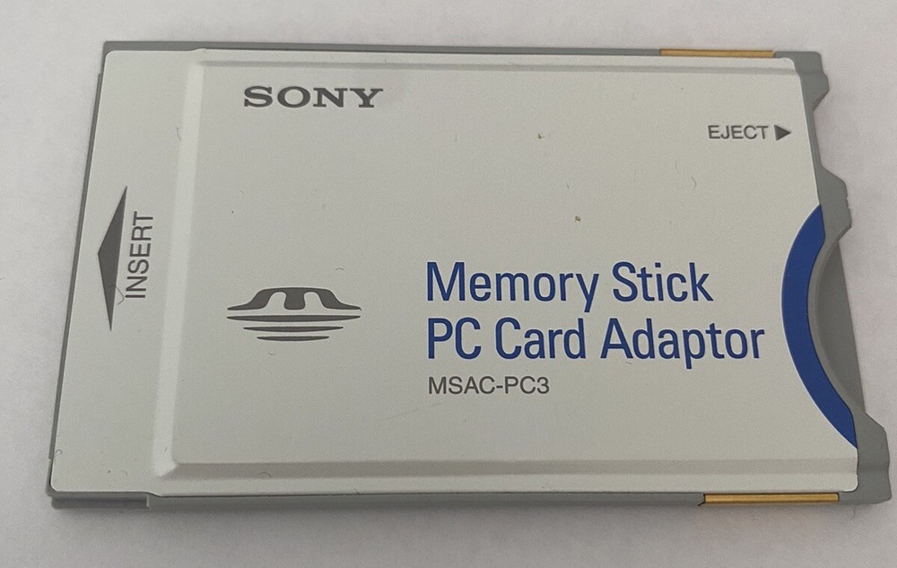 Sony Memory Stick PC Card Adapter - VGC (MSAC-PC3) - Tested - Tracked Postage
