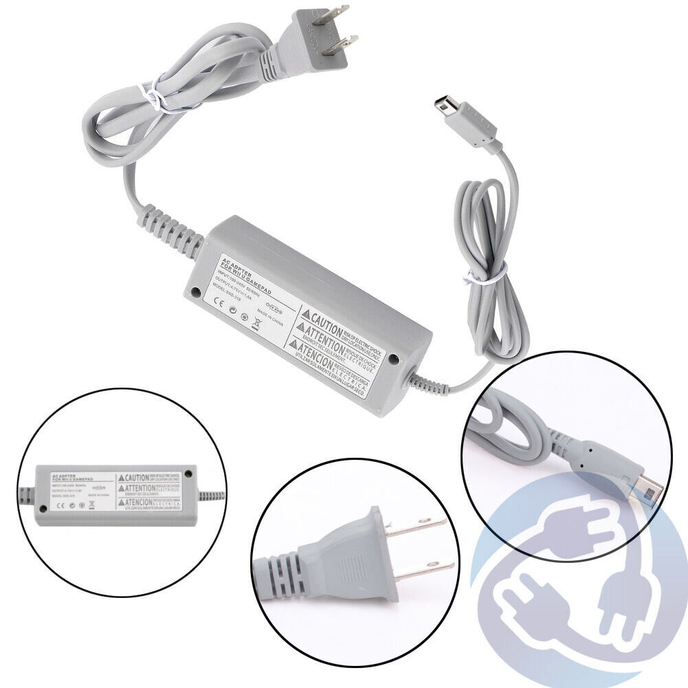 AC Power Supply Charging Adapter Cable Charger For Nintendo Wii U GamePad Lot