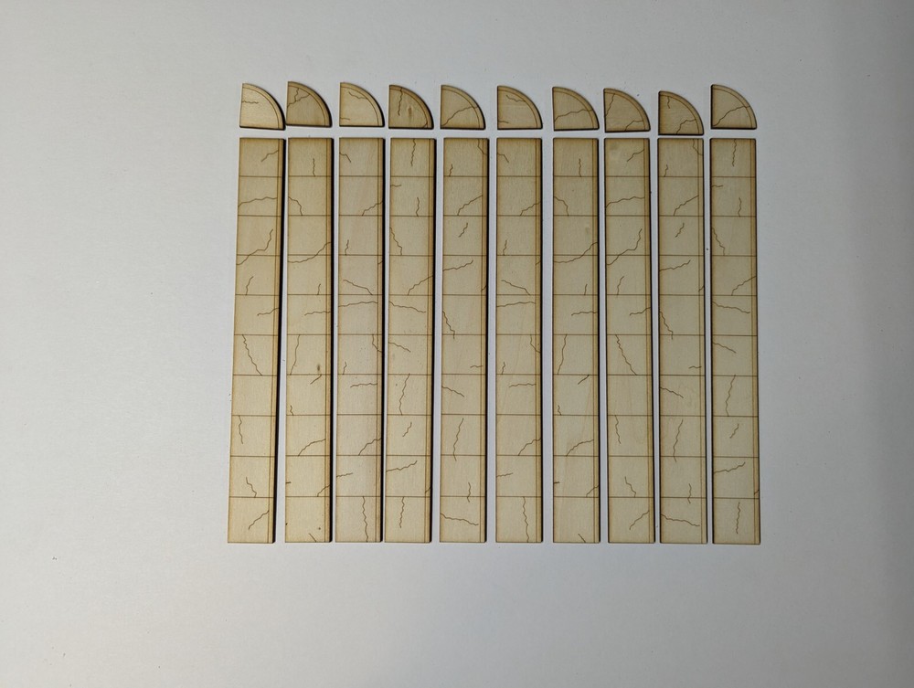 S Scale Laser Cut Sidewalk Old Pattern 1:64 Gauge- 400 Scale Feet Layout Scenery
