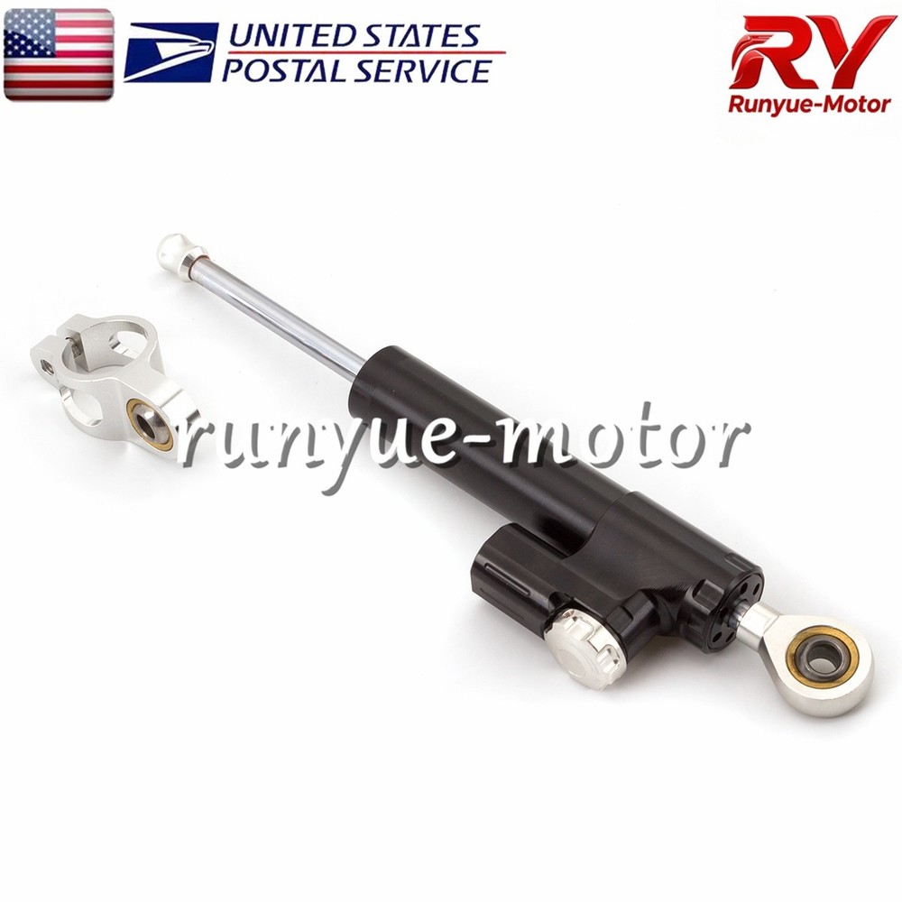 Adjustable Motorcycle Steering Damper Stabilizer Linear Control Universal Motor