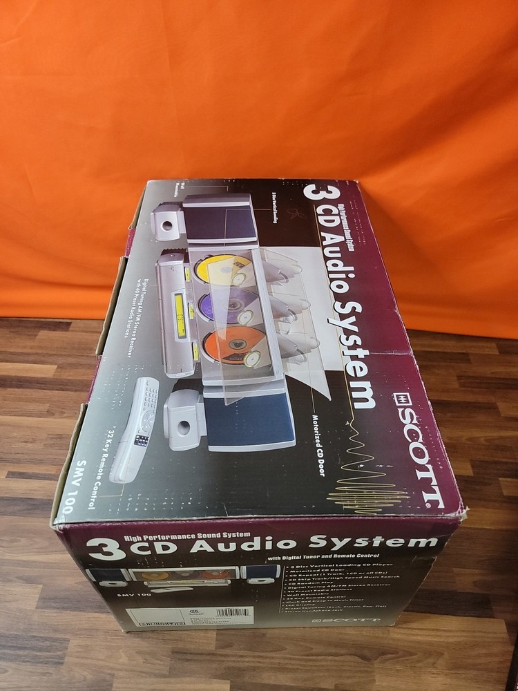 Rare Scott Triple Play Vertical Linear 3 CD Changer Model SMV 100 ~ Please Read