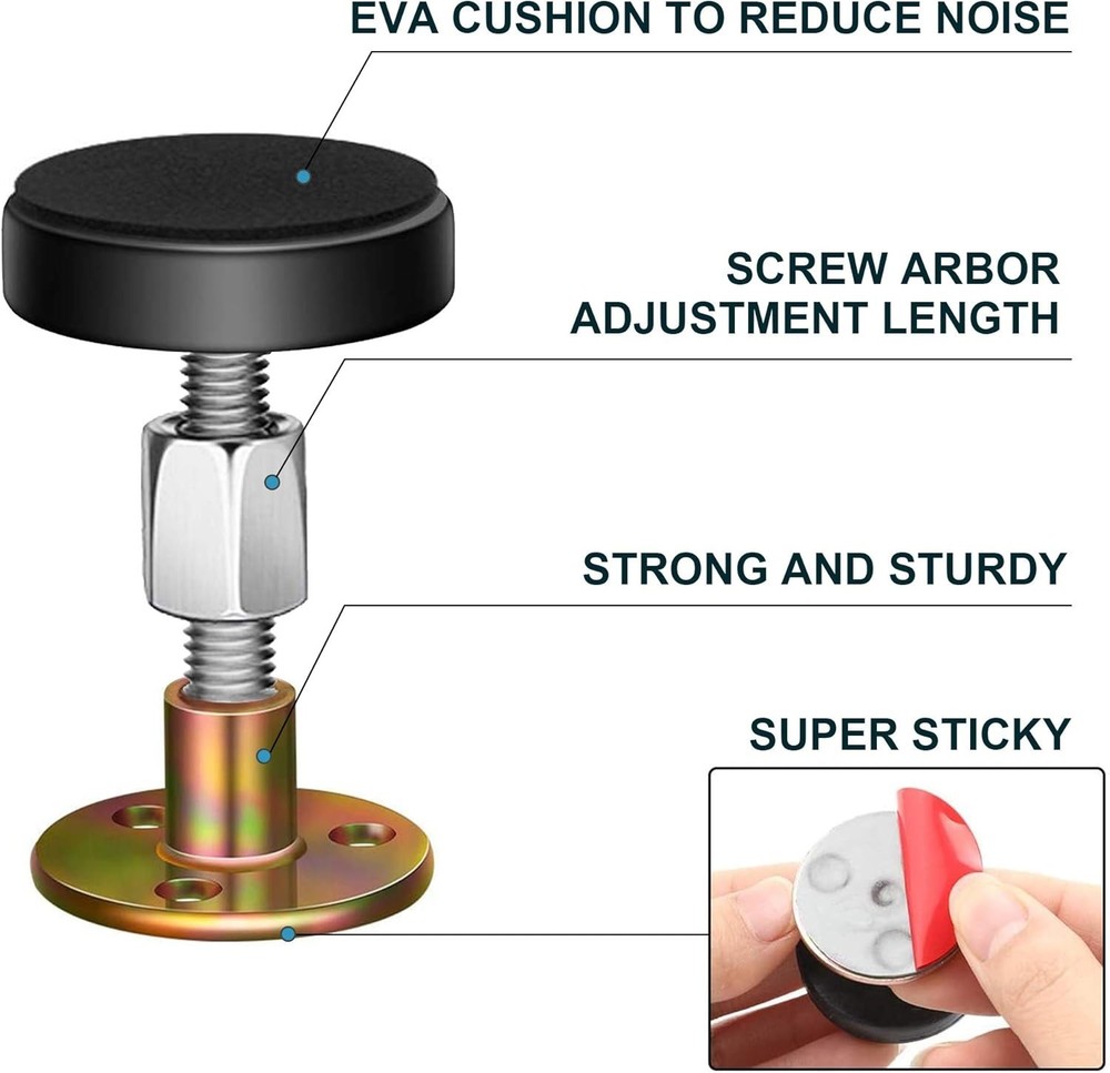 Adjustable Threaded Bed Frame Anti-Shake Tool, 4Pcs, 30-68Mm