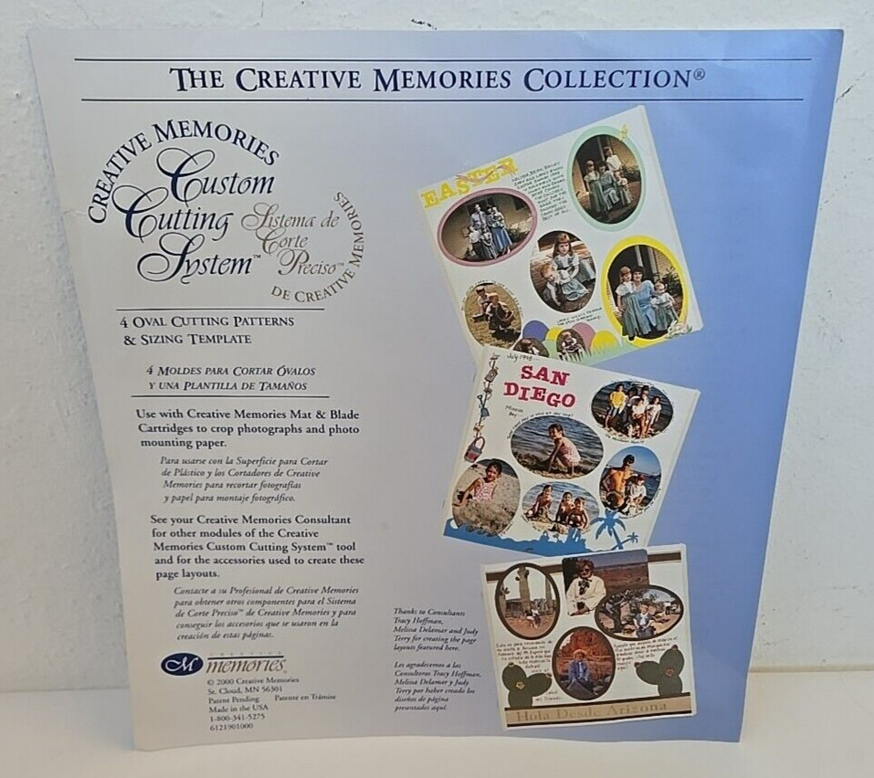 Creative Memories Custom Cutting System Circle Oval + Cutting Mat
