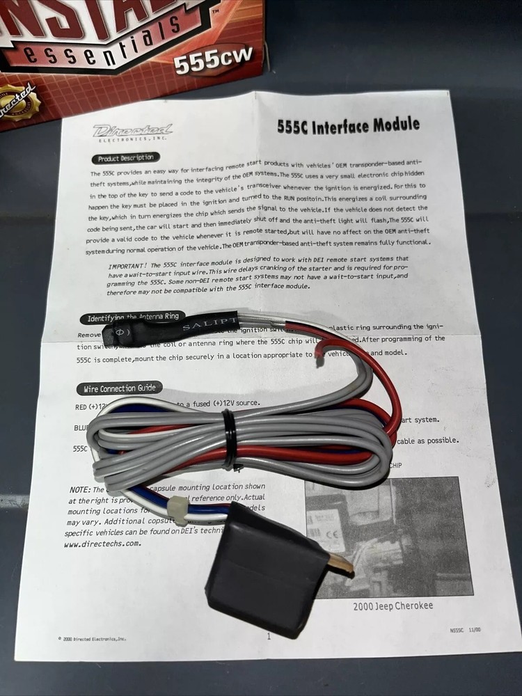 Directed 555CW Chrysler Remote Start Interface Module