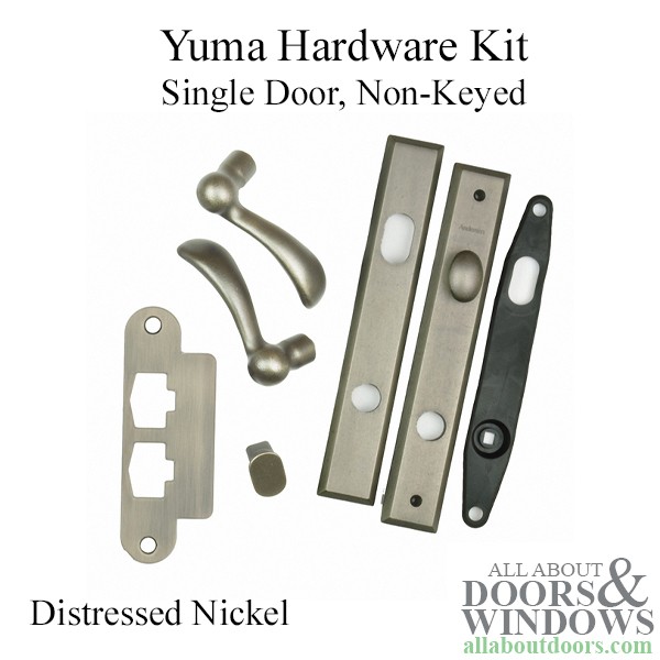 Andersen Yuma Single Door Hardware Kit Active Non-Keyed Distressed Nickel