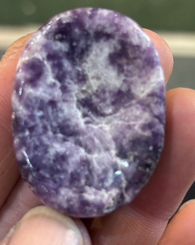 Lepidolite worry stone