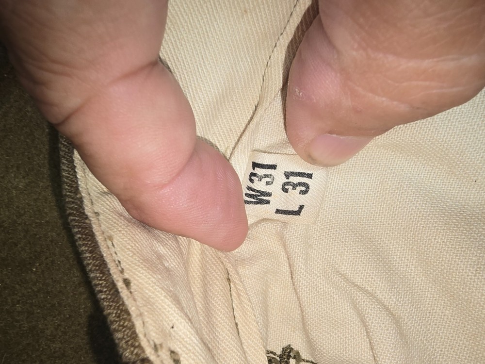 WWII US Army Jacket and Pants Set Dated 1940