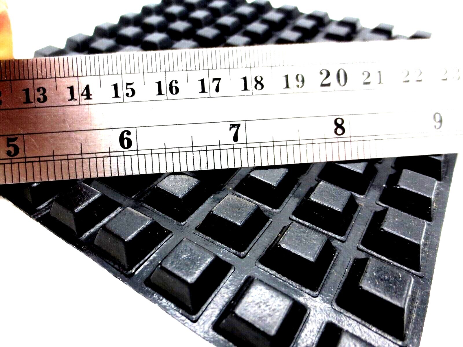 Stick-On Polyurethane Bumper Pad, Is 1/4" Tall, 1/2" Square, Durable Adhesive