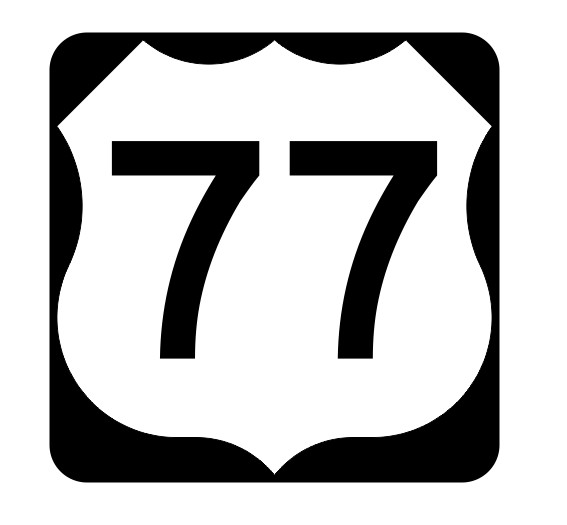 US Route 77 Sticker Decal