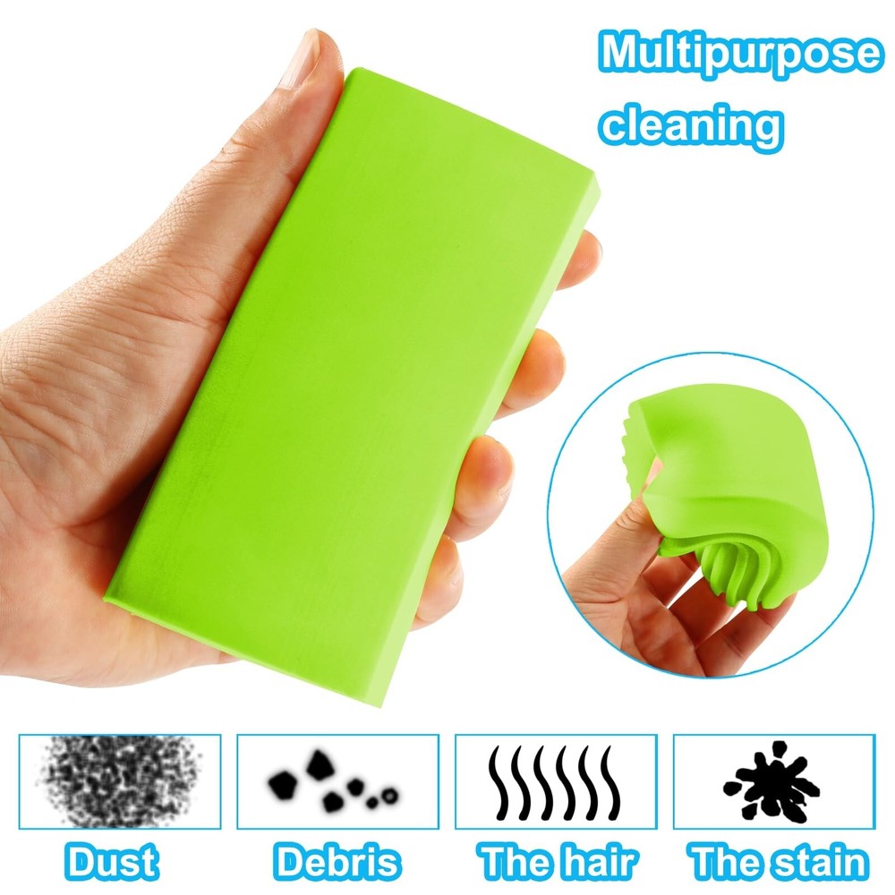 4-Pack Damp Cleaning Sponge Brush Set - Suitable for Kitchen and Car Window C...