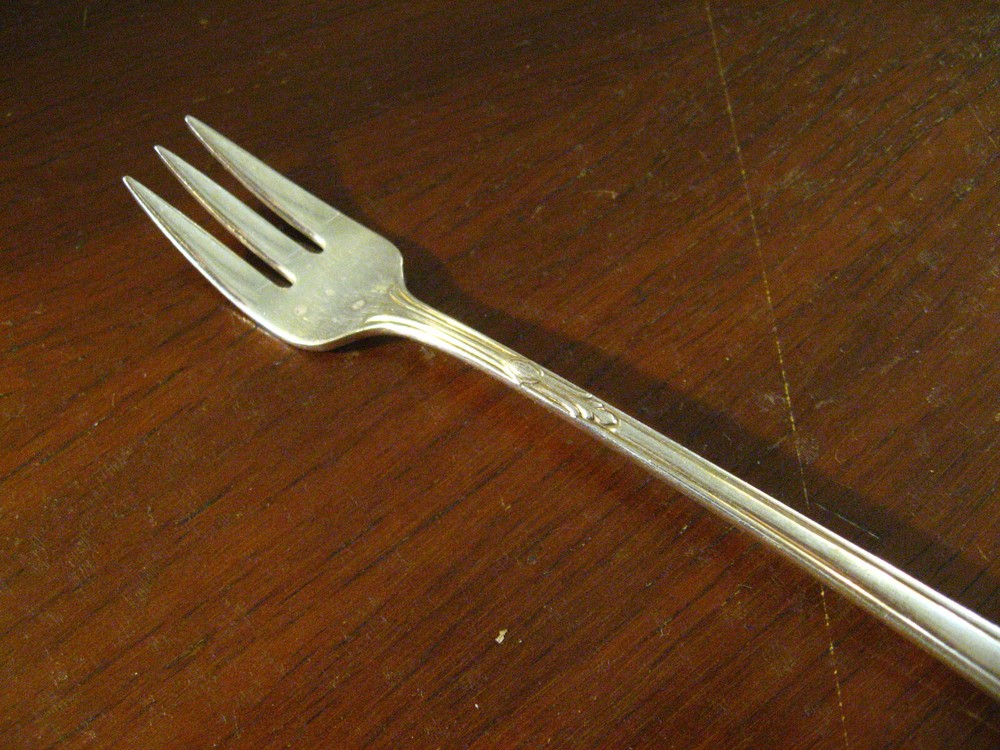 Gorham Silverplate Lady Caroline Cocktail Seafood Fork - Antique Silverware