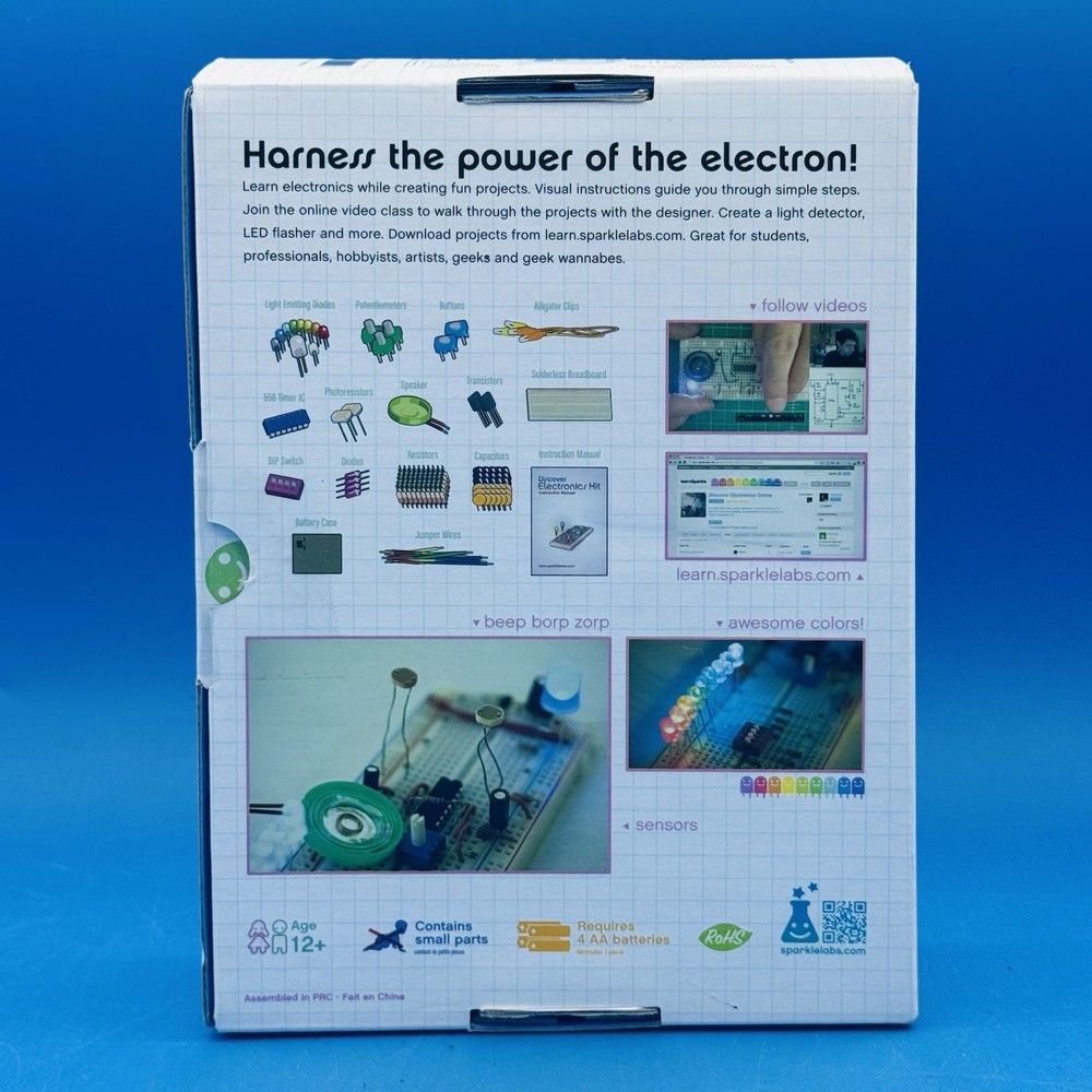 Discover Electronics Kit Sparkle Labs STEM Circuit Learning Set + Online Video