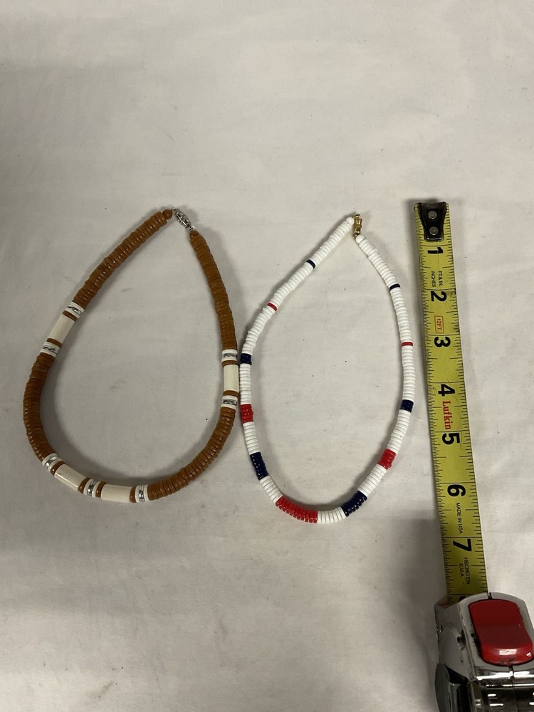 Plastic Beaded Native American Style Necklaces (2)