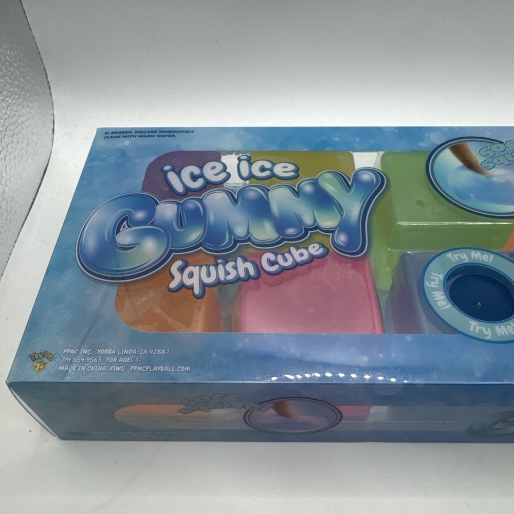 ICE ICE Gummy Squish Cube Squeezable Stress Reliever Sensory Squishy 12 Pack