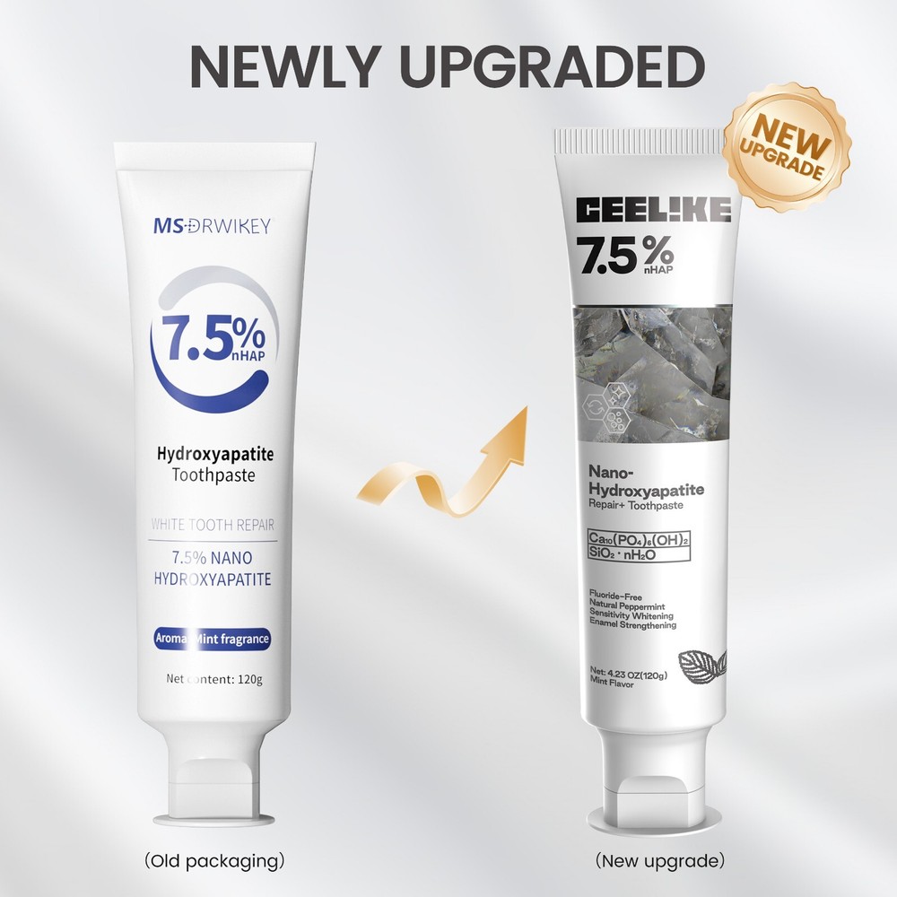 CEELIKE 7.5% Nano Hydroxyapatite Toothpaste - 3 x 4.23 oz