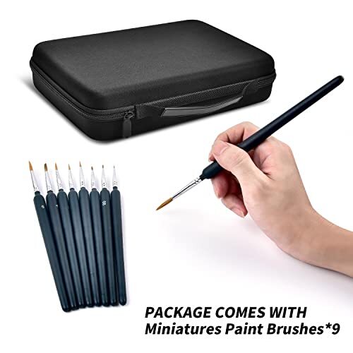 Model Paint Storage Case Compatible with Testors 69 Piece Set Black