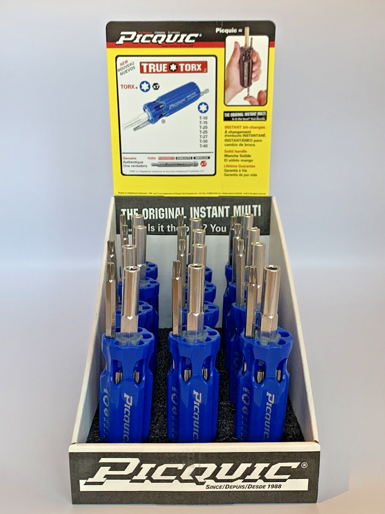 PICQUIC HEX MULTI BIT DRIVERS - SAE - METRIC - TORX - {three separate tools}