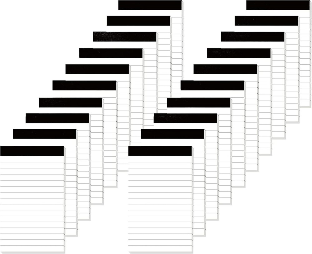 20 Pack Small Notepad, 3 x 5 Inch Ultra Quality Note Pads, Server Lined Papers a