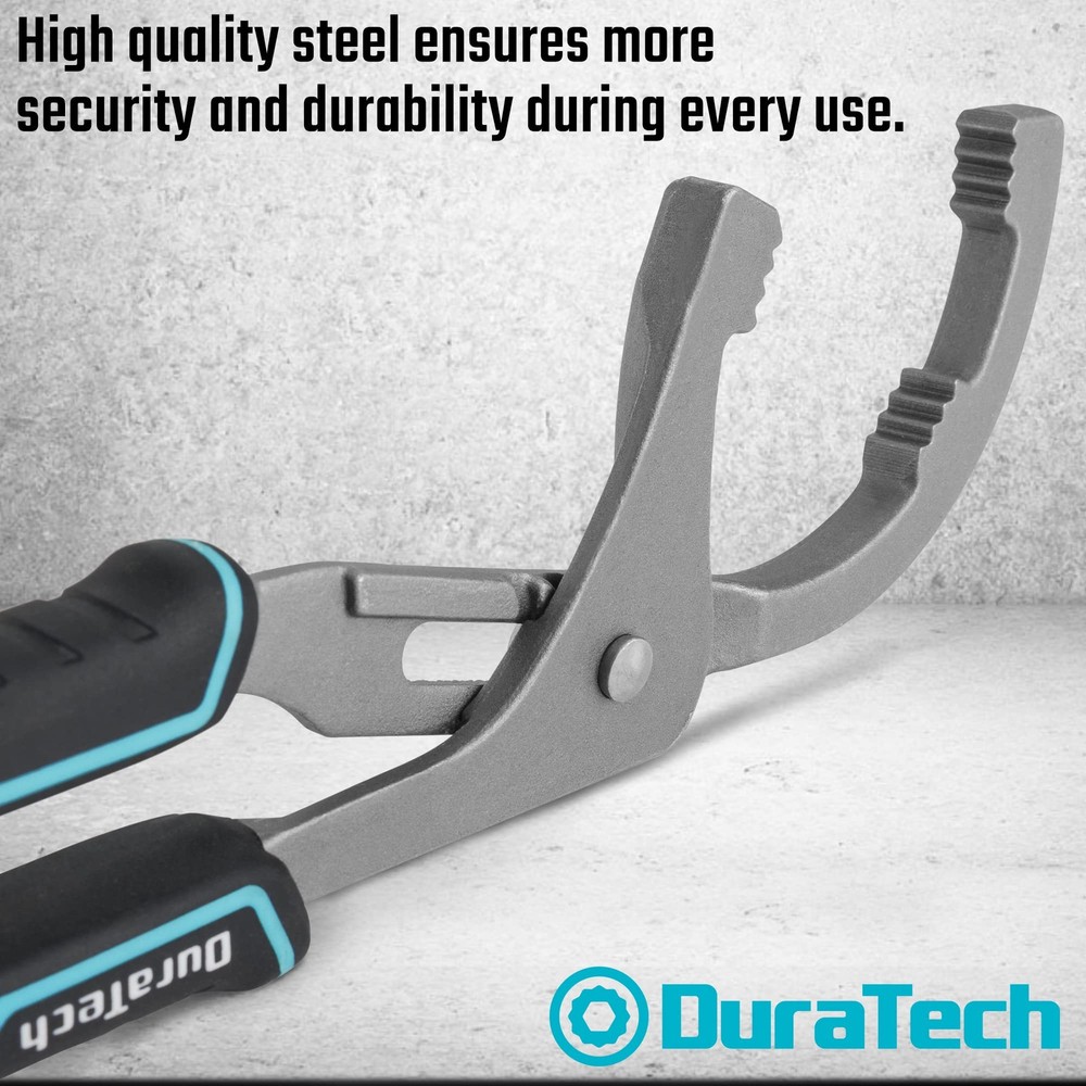 DURATECH Oil Filter Wrench Set, 9" & 12" Removal Tools, Black