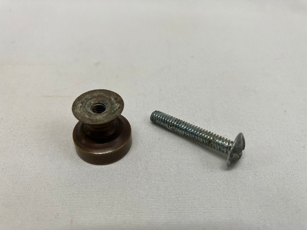 Vintage Brass .5 inch Drawer Door Knob Pull