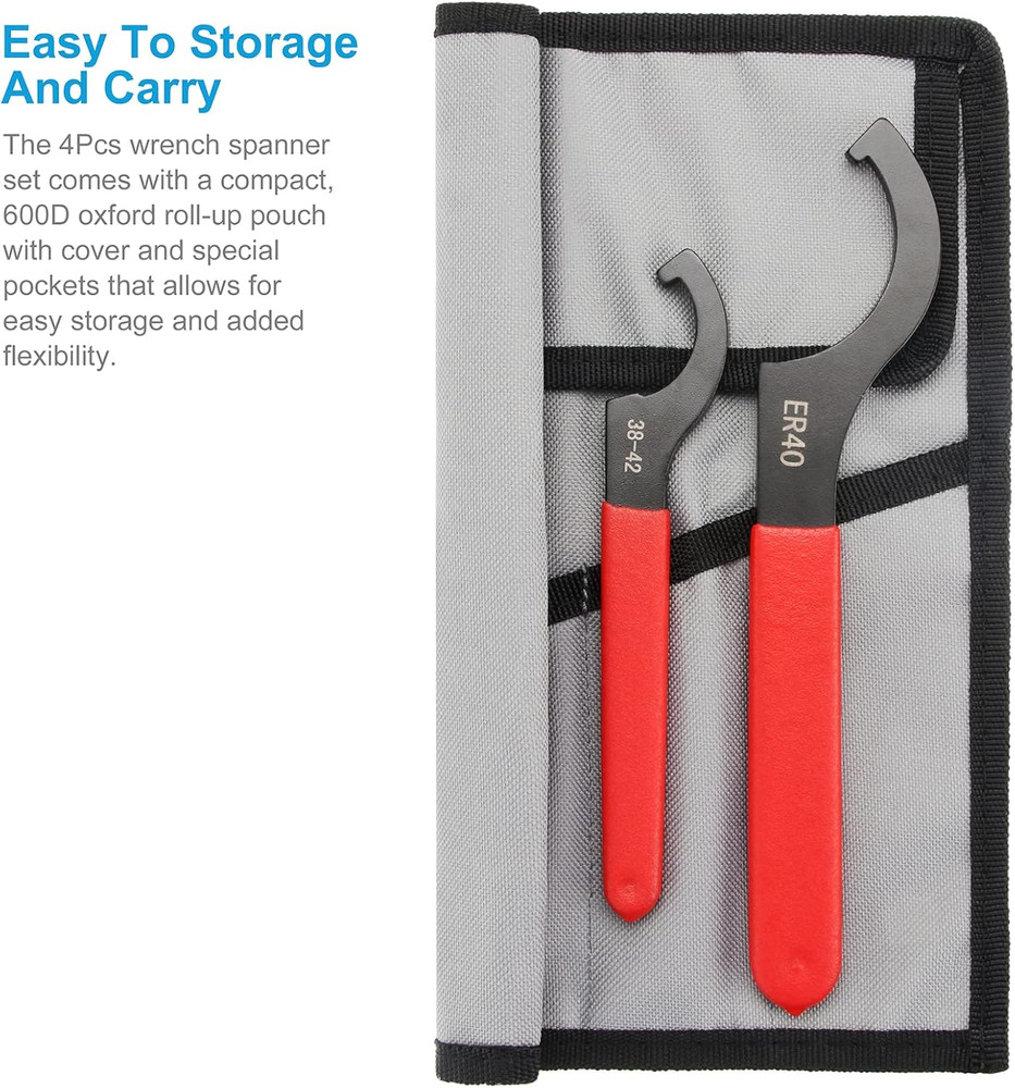 4Pcs Coilover Spanner Wrench Set, Professional Sturdy Universal Adjustment Wr...