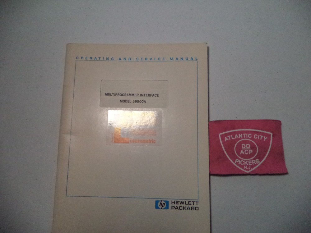 HEWLETT PACKARD MULTIPROGRAMMER INTERFACE MODEL 59500A OPERATING, SERVICE MANUAL