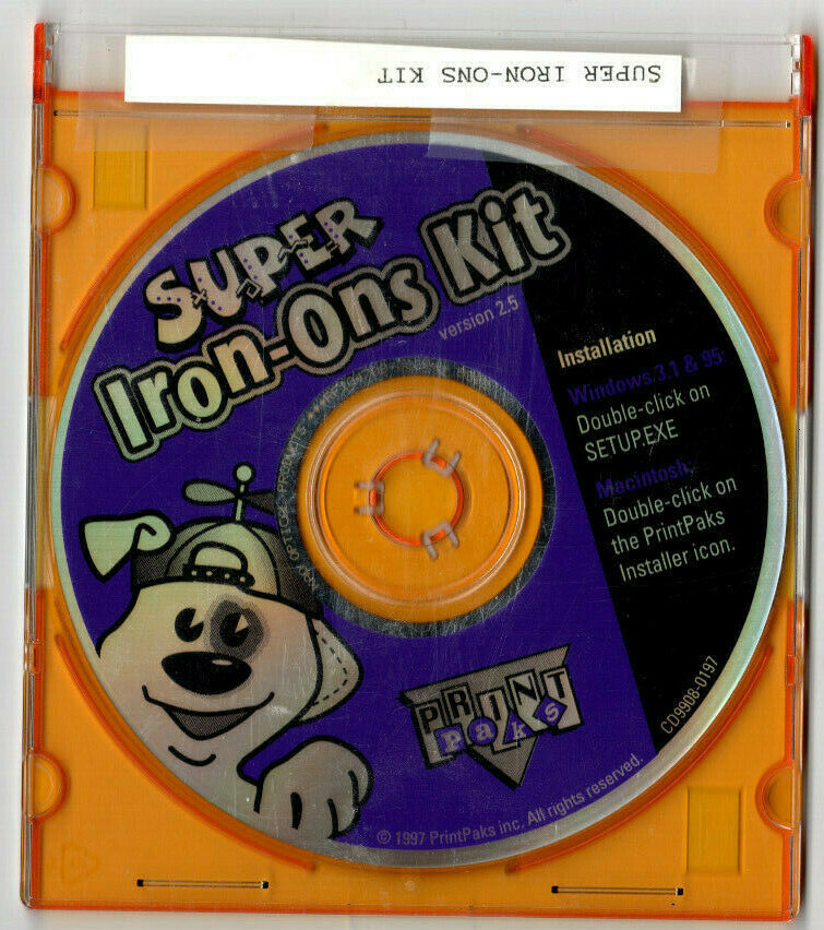 Super Iron-Ons Kit - Version 2.5 (PC, 1997, PrintPaks)