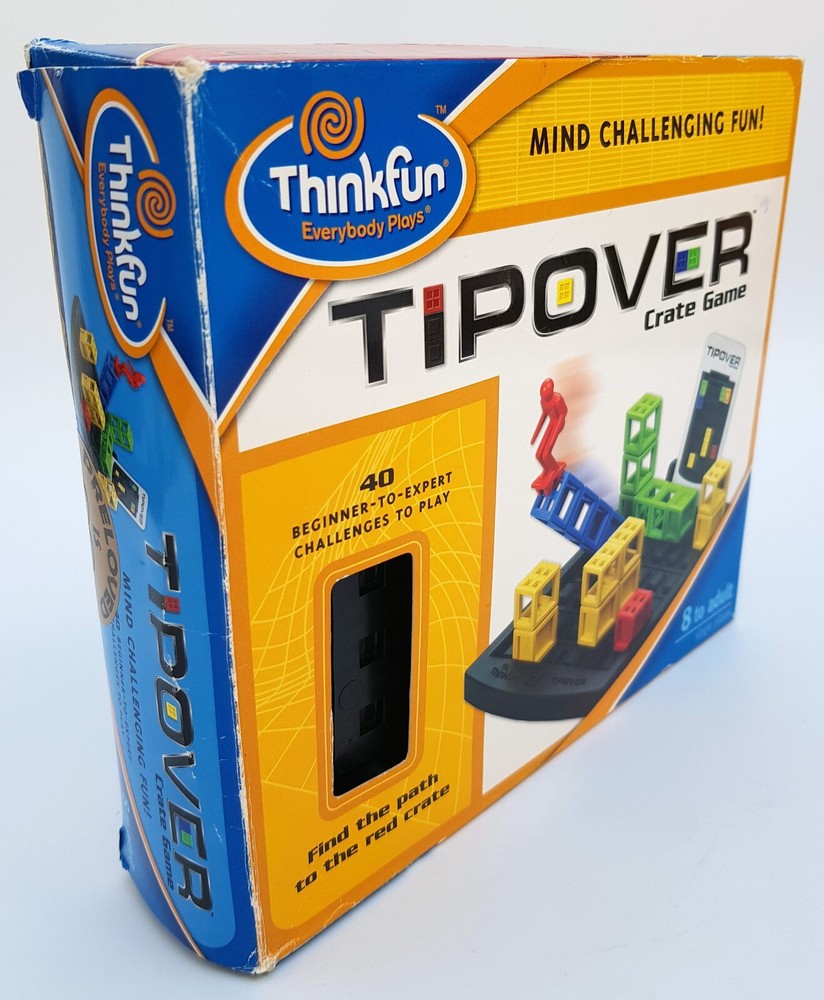 ThinkFun Tipover Tip Over Crate Logic Puzzle Game Strategy Challenge Stem 8+