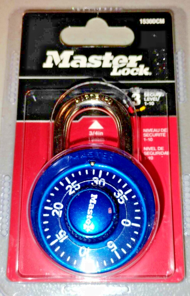 Master Lock Combination Lock 1530DCM (Blue) ~ ALL NEW!!!