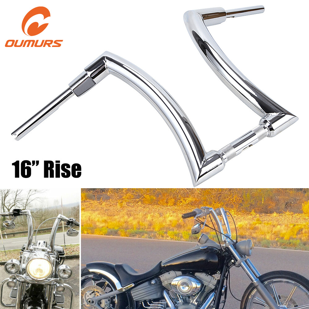 DNA MONSTER 16'' Rise Ape Hanger Fat Bars 2" Handlebar For Harley Fatboy Softail