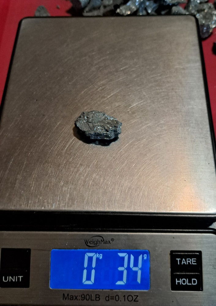 Antimony Metal Element - Irregular Chunks - 99.77% - 30 Grams - 1 oz.