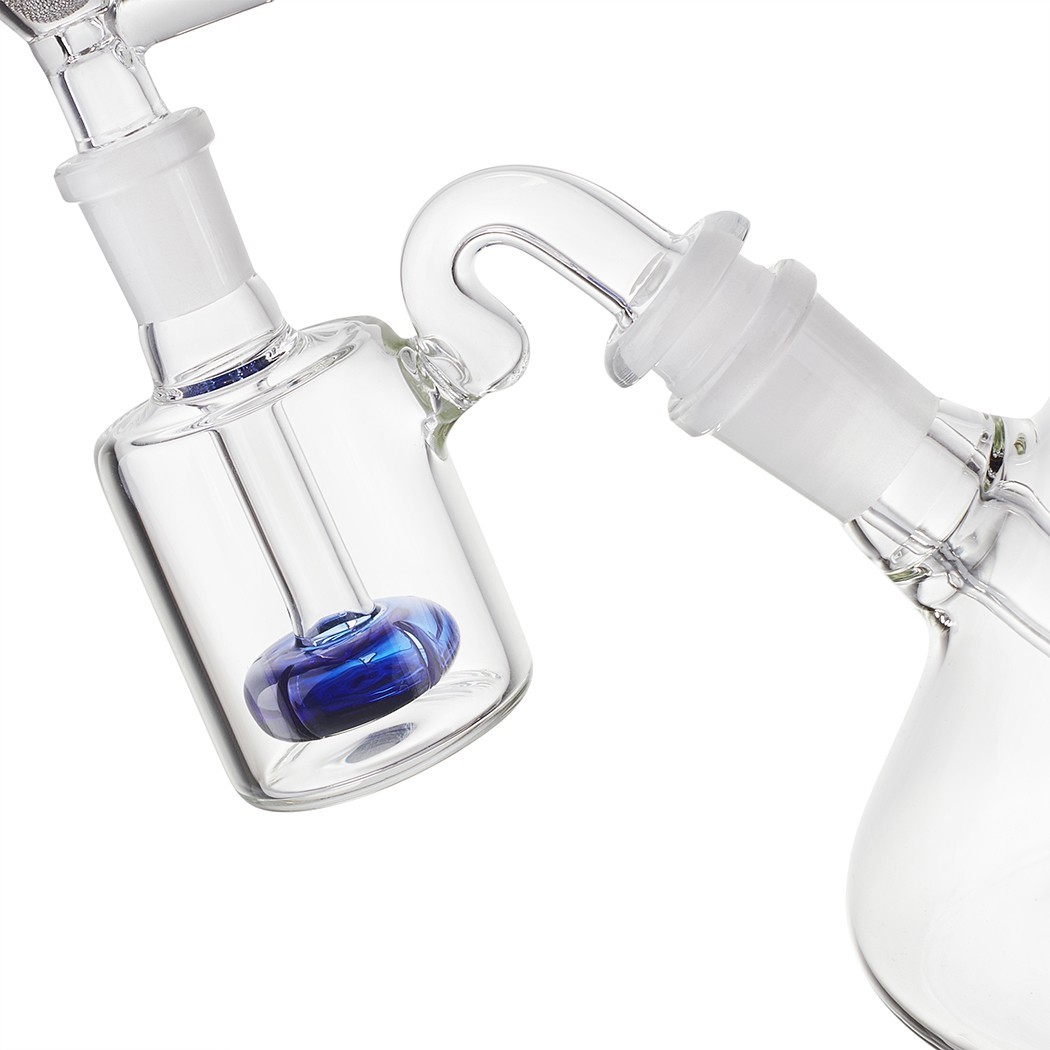 12" Silicone Glass Bong with Ash Catcher Smoking Tobacco Water Pipe 14mm Bowl