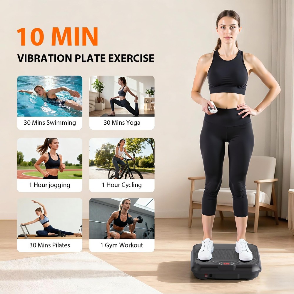 Vibration Plate Exercise Machine for Lymphatic Drainage,Power Vibrate Stand S...