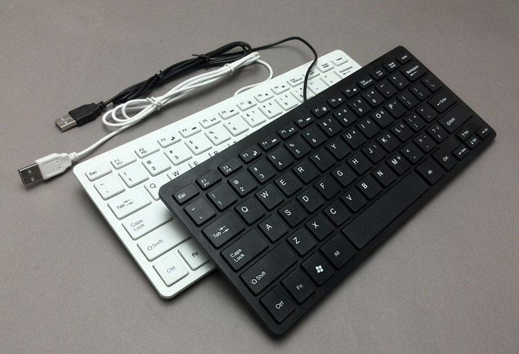 USB Mini Wired Compact Thin Keyboard for Desktop Laptop PC