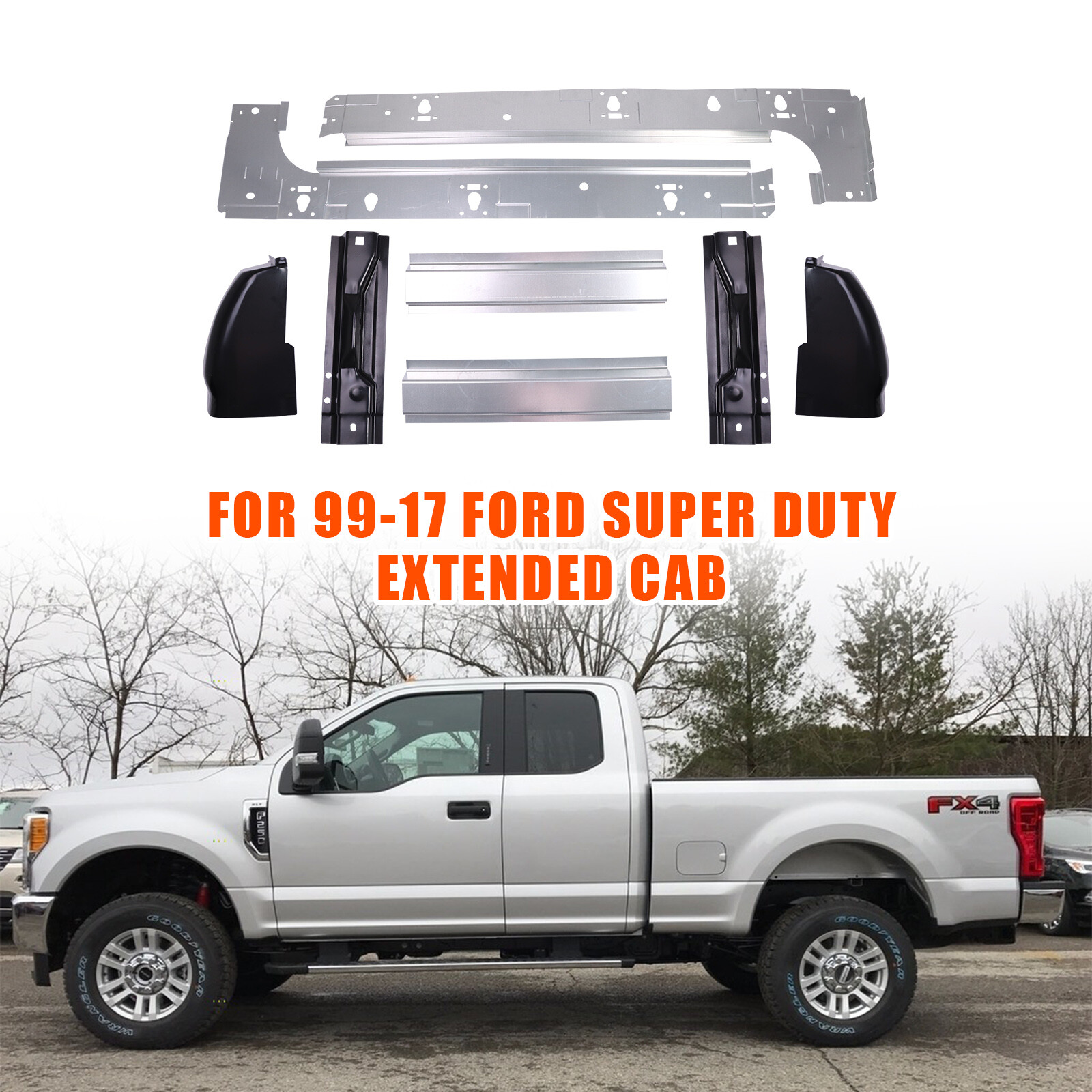 Extended Cab Inner & outer Rocker Panels & Cab Corners For 99-17 Ford Super Duty