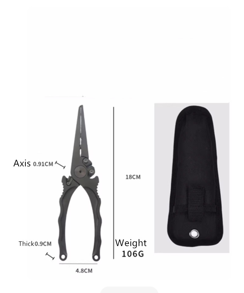 Premium Titanium Fishing Pliers Locking Line Cutters-Split Ring Pliers Hook