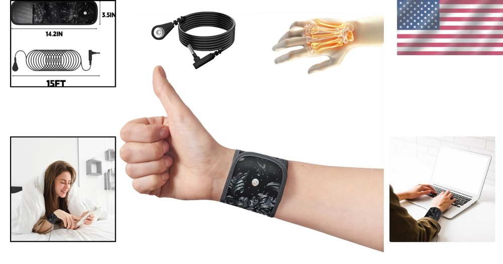 Adjustable Grounding Wrist Strap with 15ft Cord - For a Better Sleep Experience