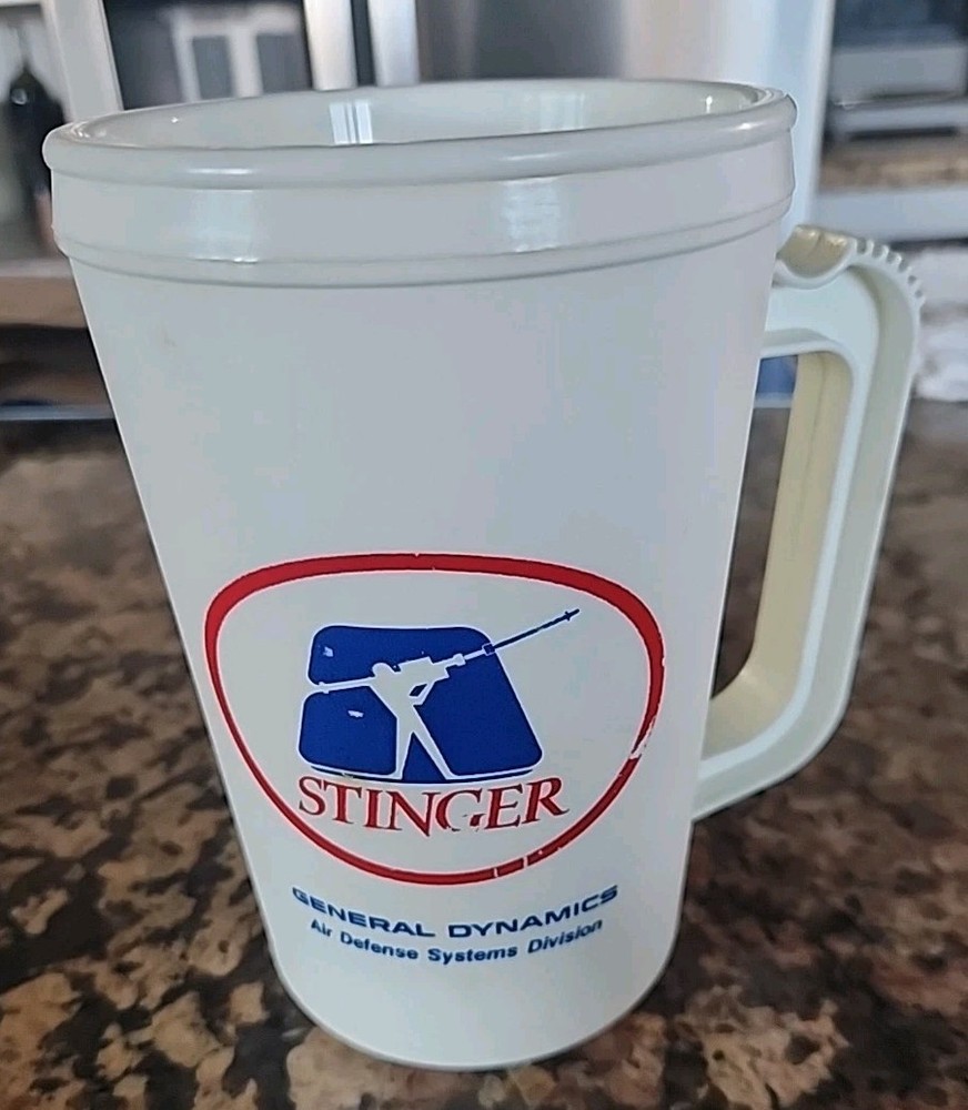 Lockheed Boeing 22oz Plastic Mug General Dynamics Stinger Air Defense Systems