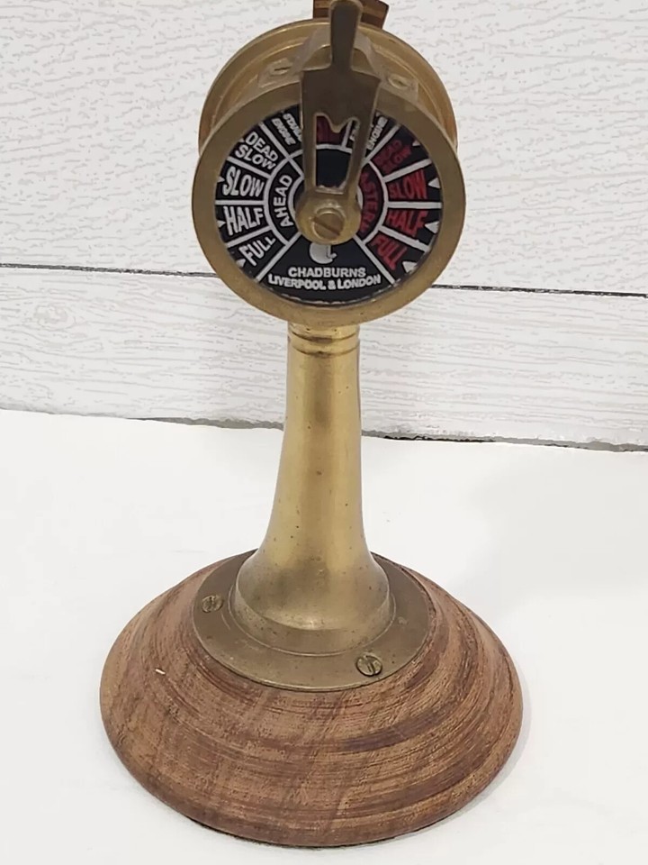 Classic Brass Double-Face Ship Telegraph 7” Naval Desk Display