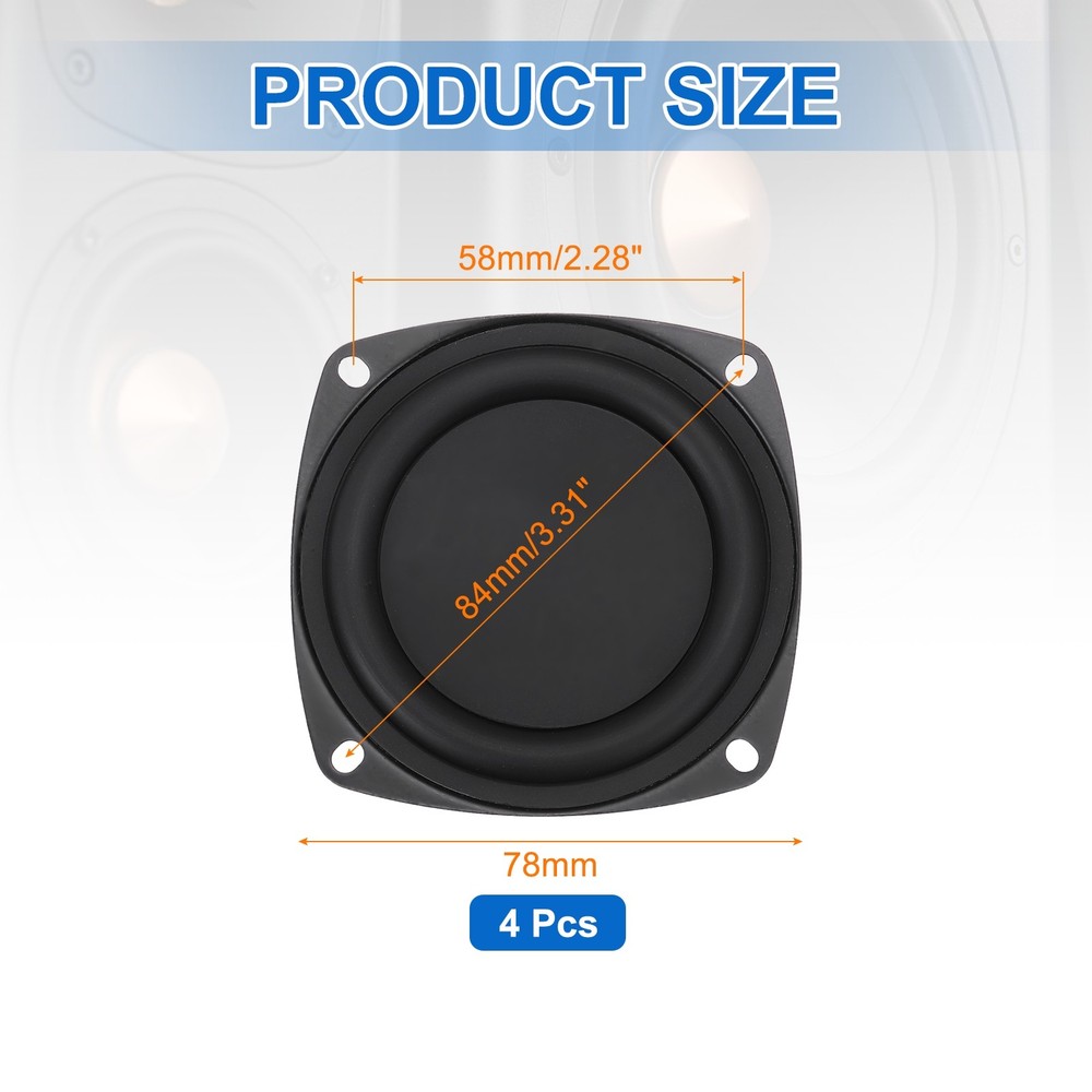 4 Pcs Passive Radiator 3 Inch Woofer Vibrating